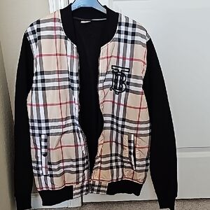 Burberry Plaid Bomber Jacket